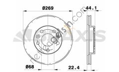 BRAXIS AE0261 ON FREN DISK AYNASI DUSTER 1.5DCI / 1.6 NISSAN TERRANO (5 BIJON ABS SIZ)  NISSAN BİNEK FREN DİSKİ