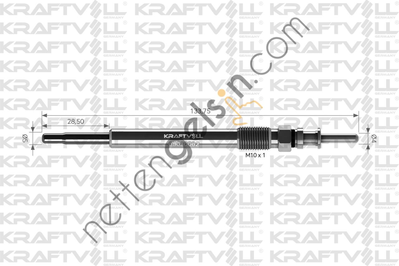 KRAFTVOLL 05030062 KIZDIRMA BUJISI 11V ASTRA G-VECTRA 2.0 DI  OPEL BİNEK BUJİ