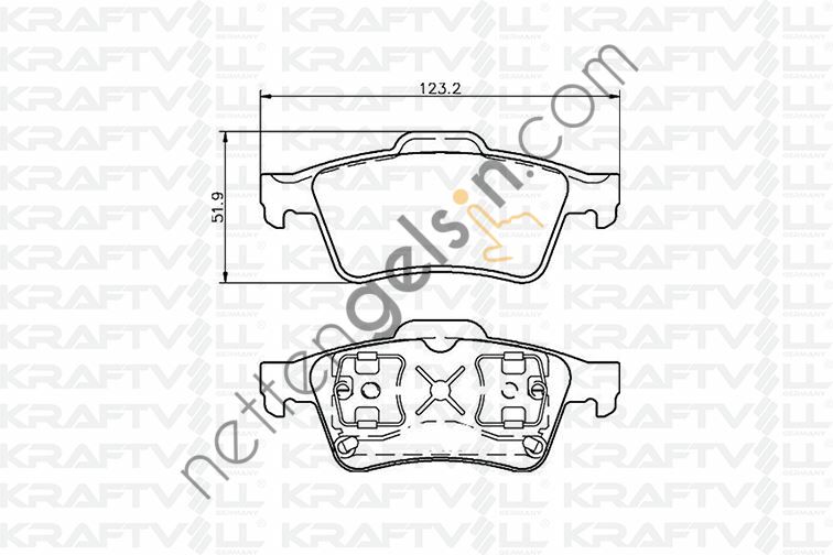KRAFTVOLL 07010017 ARKA FREN BALATASI CONNECT 1.8TDCI 02 > LAGUNA II III LATITUDE ESPACE IV VECTRA C PRIMERA  FORD BİNEK FREN BALATASI
