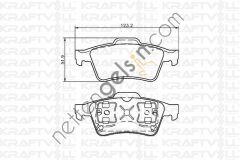 KRAFTVOLL 07010017 ARKA FREN BALATASI CONNECT 1.8TDCI 02 > LAGUNA II III LATITUDE ESPACE IV VECTRA C PRIMERA  FORD BİNEK FREN BALATASI