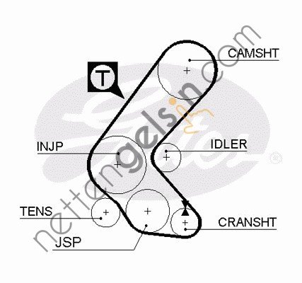 GATES GT:5193XS KAYIŞ TRİGER OPEL AST.F/VEC.B/COM.B X17DT 136X254 5636103 OPEL