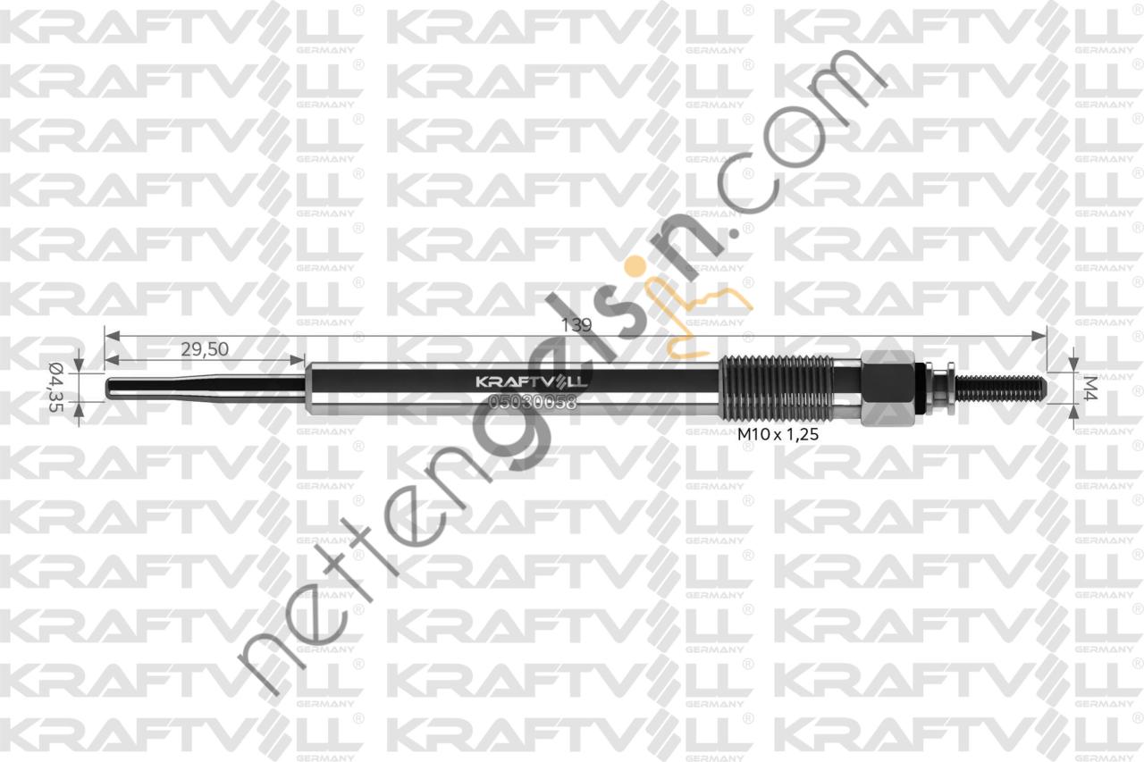 KRAFTVOLL 05030058 KIZDIRMA BUJISI 5V HYUNDAI IX35 - SANTAFE 2.0 CRDI 2009-> SORENTO 2.2 CRDI 2010->  HYUNDAI BİNEK BUJİ