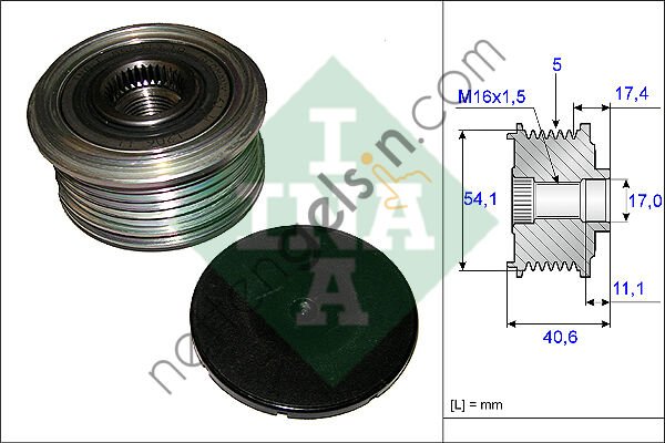 INA 535008910 ALTERNATOR GERGI RULMANI CLIO II-III-KANGO-LOGAN-KUBISTAR 1.5DCI  NISSAN BİNEK ALTERNATÖR GERGİ RULMANI