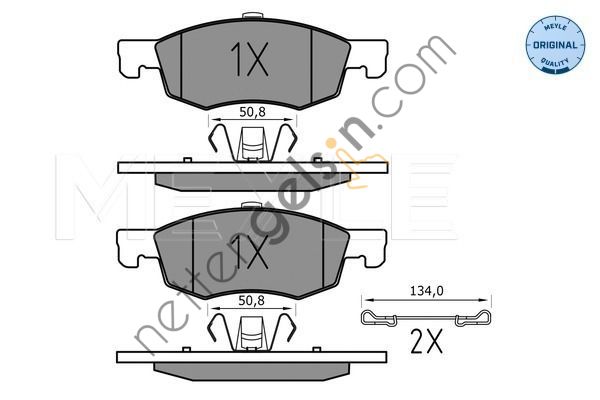 MEYLE 025 221 4317 FREN BALATASI OPEL CORSA E (14 JANT) ÖN 1605280 OPEL