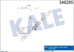 KALE 346285 KALORIFER RADYATORU JUMPER BOXER DUCATO 2,2HDI / 2,8 / 2,8TD / 2,8HDI 99>06  FIAT BİNEK KALORİFER RADYATÖRÜ