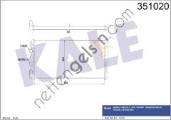 KALE 351020 MOTOR RADYATORU MASTER II - MOVANO - INTERSTAR - VAUXHALL MOVANO Mk I  RENAULT BİNEK MOTOR SU RADYATORU