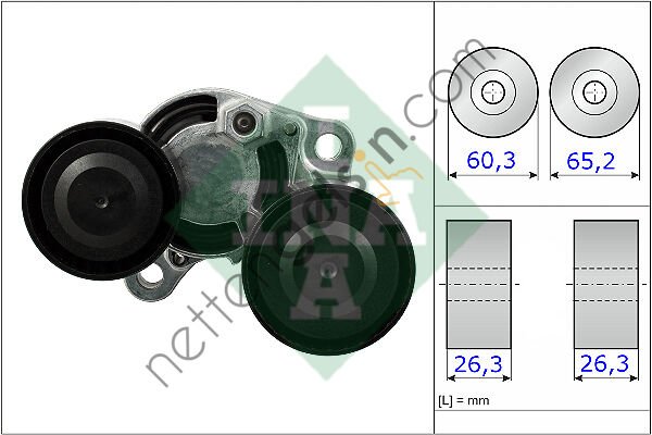 INA 534048210 ALTERNATOR V KAYIS GERGI RULMANI 1-3-4-5-6-7-X1-X3 114D-116D-118D-118D XDRIVE-120D-120D XDRIVE-125D-  BMW BİNEK ALTERNATÖR GERGİ RULMANI