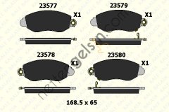 KALE B 23577 185 25KD20 ON FREN BALATASI TRANSIT V184 02>06 (ARKADAN CEKER)  FORD BİNEK FREN BALATASI