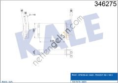 KALE 346275 KALORIFER RADYATORU P106 SXO VALEO TIPI 96>  PEUGEOT-CITROEN BİNEK KALORİFER RADYATÖRÜ
