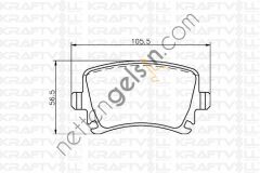 KRAFTVOLL 07010026 FREN BALATASI ARKA A3 05 / 03> A4 PASSAT 1.6FSI / 1.9TDI / 2.0TDI 95>16  VW-AUDI-SEAT-SKODA BİNEK FREN BALATASI