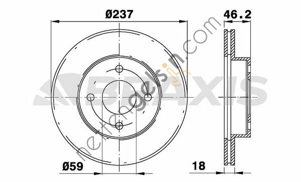 BRAXIS AE0296 ON FREN DISK AYNASI NISSAN MICRA MK2 1.0I 1.5D  NISSAN BİNEK FREN DİSKİ