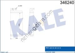 KALE 346240 KALORIFER RADYATORU AUDI 100 317X157X26 OTO / MEK SANZIMAN  VW-AUDI-SEAT-SKODA BİNEK KALORİFER RADYATÖRÜ