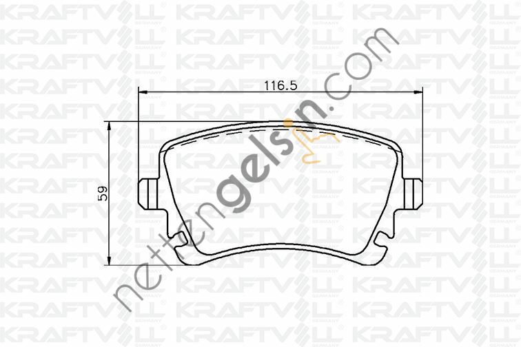 KRAFTVOLL 07010029 FREN BALATASI ARKA TRANSPORTER T5 / T6 1.9 / 2.0 / 2.5TDI 03 > 16  VW-AUDI-SEAT-SKODA BİNEK FREN BALATASI
