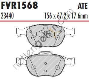 FERODO FVR1568W ON FREN BALATASI CONNECT 1,8TDCI 02 /> FOCUS 1,8TDCI 98>05  FORD BİNEK FREN BALATASI