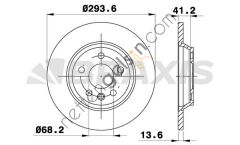 BRAXIS AE0305 ARKA FREN DISK AYNASI SHARAN 2,8 V6 00>10 TRANSPORTER T4 1,9TD / 2,4D / 2,5 / 2,8 96>04 FORD GALAXY 2,8 V6 00>06 SEAT ALHAMBRA 1,9TD / 2,8 V6 00>06   VW-AUDI-SEAT-SKODA BİNEK FREN DİSKİ