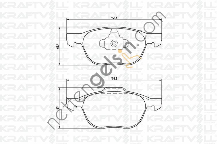 KRAFTVOLL 07010033 ON FREN BALATASI MAZDA 3 03> MAZDA 3 09> MAZDA 5 05> MAZDA 5 10> FOCUS II 04 /> FOCUS II C MAX 04>07 C MAX 07 /> FOCUS III 11 /> 1,6ECO / 1,6TDCI / 1,8TDCI / 2,0TDCI KUGA 2,0TDCI 07 /&