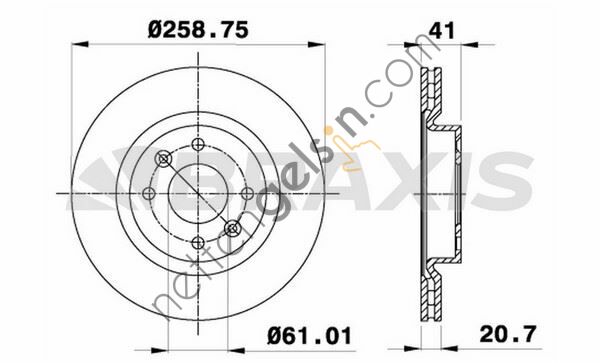 BRAXIS AE0307 ON FREN DISK AYNASI HAVALI R19 CLIO I II KANGOO MEGANE I SYMBOL I II TWINGO I II LOGAN SANDERO 1.2 / 1  DACIA BİNEK FREN DİSKİ