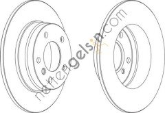 FERODO DDF249 FREN DISKI ARKA BMW E36 91>98 E46 97>05  BMW BİNEK FREN DİSKİ