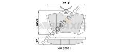 BRAXIS AA0005 ARKA FREN BALATASI GOLF IV BORA AUDI A1 A3 A4 A6 A8 ALTEA CORDOBA IBIZA III IV V / MEGANE II III MEGANE IV HB FLUENCE / C3 P307 P1007 PARTNER II BERLINGO II C3 PICASSO C3 III DS3 P207 1.4I 1.6I 16V 2.0I 2.0HD P308 C4 P807 C8  VW-AUDI