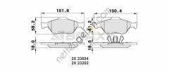 BRAXIS AA0008 ON FREN BALATASI FIESTA IV / V 95>08 FUSION 02>12 KA 1.6 03>08 MAZDA 121 III 03> ABSLI  FORD BİNEK FREN BALATASI