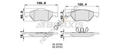 BRAXIS AA0010 ON FREN BALATASI FOCUS II 04 /> FOCUS II C MAX 04>07 C MAX 07 /> FOCUS III 11 /> 1.6ECO / 1.6TDCI / 1.  FORD BİNEK FREN BALATASI