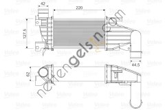 VALEO 818555 TURBO RADYATORU OPEL ASTRA  OPEL BİNEK TURBO RADYATÖRÜ
