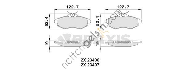 BRAXIS AA0011 ON FREN BALATASI C2 C3 C3 PLURIEL 1.1 1.4I 1.6HDI 03>  PEUGEOT-CITROEN BİNEK FREN BALATASI