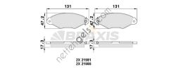 BRAXIS AA0014 ON FREN BALATASI KANGOO 1.9D KANGOO 1.5DCI XSARA 1.4 1.5 P206  RENAULT BİNEK FREN BALATASI