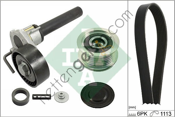 INA 529051420 V KAYIS SETI A3 TT ALHAMBRA ALTEA LEON TOLEDO OCTAVIA SUPERB YETI EOS GOLF V JETTA PASSAT TIGUAN 08>18 1.8 2.0TSI TFSI BYT BZB CDAA CCZA CDAB  VW-AUDI-SEAT-SKODA BİNEK ALTERNATÖR KASNAĞI