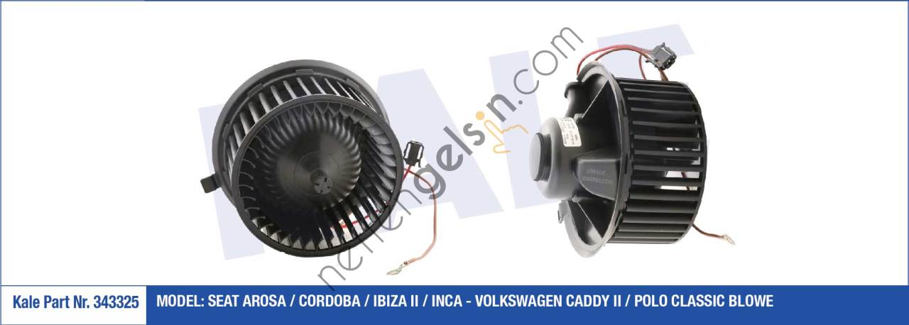 KALE 343325 KALORIFER MOTORU SEAT AROSA - CORDOBA - IBIZA II - INCA - VOLKSWAGEN CADDY II - POLO CLASSIC  VW-AUDI-SEAT-SKODA BİNEK KALORİFER MOTORU