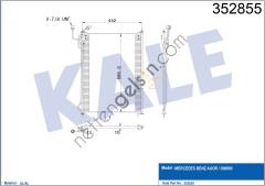 KALE 352855 KLIMA RADYATORU KURUTUCUSUZ MERCEDES ATEGO-AXOR 2 04> OM906 (422X585,3X16)  MERCEDES AĞIR VASITA KLİMA RADYATÖRÜ