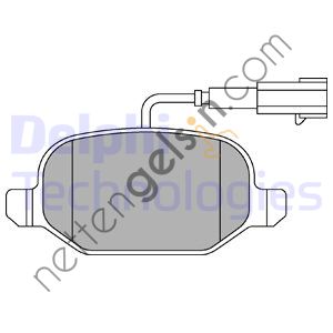 DELPHI LP2300 ARKA FREN BALATASI LINEA 1,3D MULTIJET 06 09> 1,4 / 1,4T JET 06 07> / 1,6 / 1,6D MULTIJET 06 09>  ALFA ROMEO BİNEK FREN BALATASI