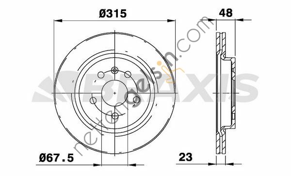 BRAXIS AE0349 ARKA FREN DISK AYNASI HAVALI INSIGNIA SPORT TOURER 1.6 / 1.6T / 1.8 / 2.0CDTI 07 / 08>  OPEL BİNEK FREN DİSKİ