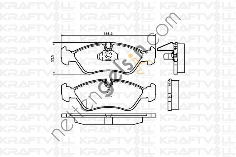 KRAFTVOLL 07010008 ON FREN BALATASI ASTRA F 92>98 VECTRA A 89> 95 VECTRA B 96> 02  OPEL BİNEK FREN BALATASI