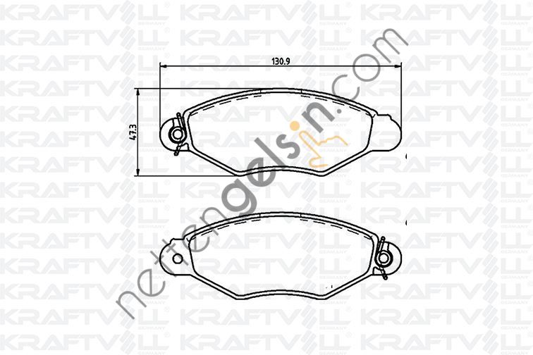 KRAFTVOLL 07010011 FREN BALATASI ON KANGOO 1.9D KANGOO 1.5DCI XSARA 1.4 1.5 P206  RENAULT BİNEK FREN BALATASI