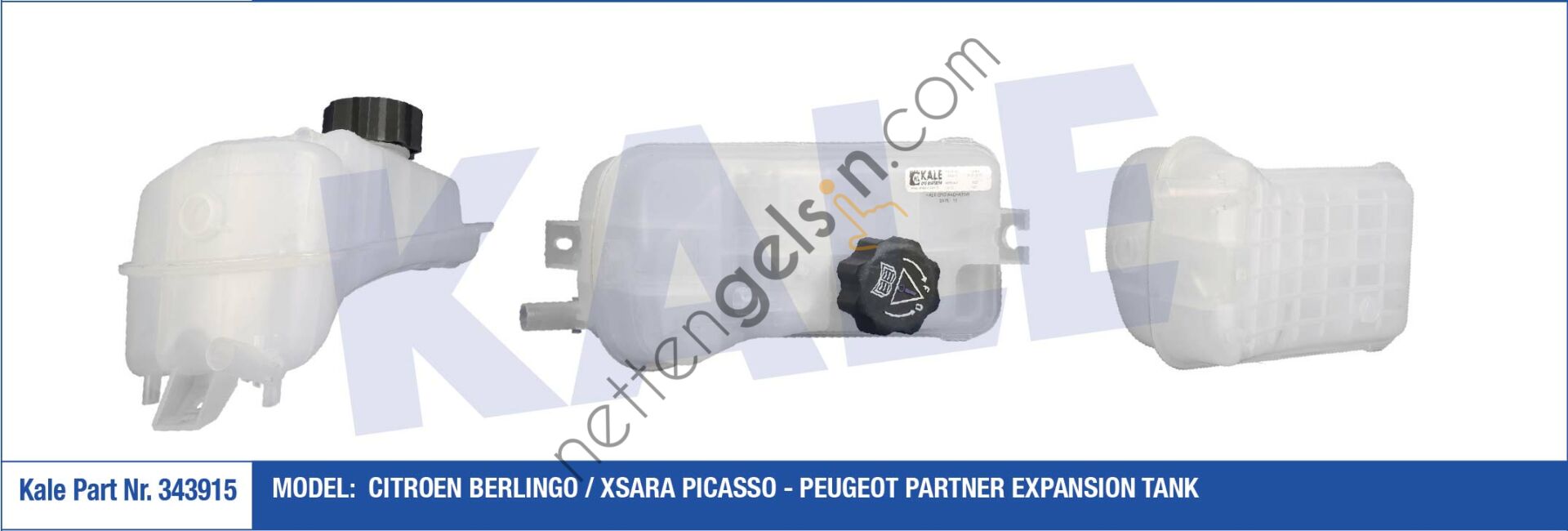 KALE 343915 RADYATOR YEDEK SU DEPOSU PARTNER II - BERLINGO II 1,6HDI 05>09 KAPAKLI  PEUGEOT-CITROEN BİNEK YEDEK SU DEPOSU