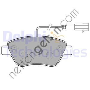 DELPHI LP2276 ON FREN BALATASI NEMO-FIORINO-BIPPER 1,3&sol;1,4 08->  PEUGEOT-CITROEN BİNEK FREN BALATASI