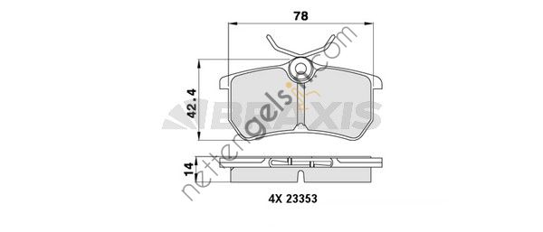 BRAXIS AA0032 ARKA FREN BALATASI FOCUS 98>05 FIESTA VI 1,0 / 1,5TDCI / 1,6TI 12 />15  FORD BİNEK FREN DISK BALATA