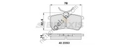 BRAXIS AA0032 ARKA FREN BALATASI FOCUS 98>05 FIESTA VI 1,0 / 1,5TDCI / 1,6TI 12 />15  FORD BİNEK FREN DISK BALATA