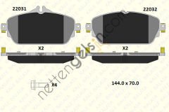 KALE B 22031 193 15 KD11 FREN BALATASI ON W205 14> S205 14> C205 15> A205 16> W213 16> S213 16> A238 17>  MERCEDES BİNEK FREN BALATASI