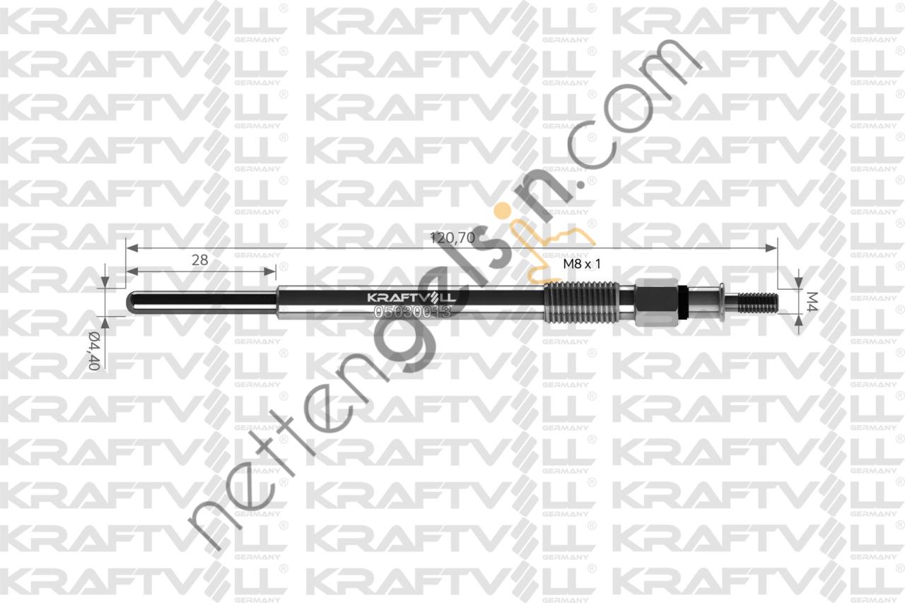KRAFTVOLL 05030013 KIZDIRMA (ISITMA) BUJISI C1 C2 C3 XSARA II P107 P206 P307 P207 DV4TD (1,4HDI) P206 P307 P407 PARTNER II C4 C5 II C3 II BERLINGO II BERLINGO III DV6 (1,6HDI) FIESTA IV 01>08 FUSION 03>12 1,4TDCI / 1,6TDCI FOCUS II 04>07 C MA