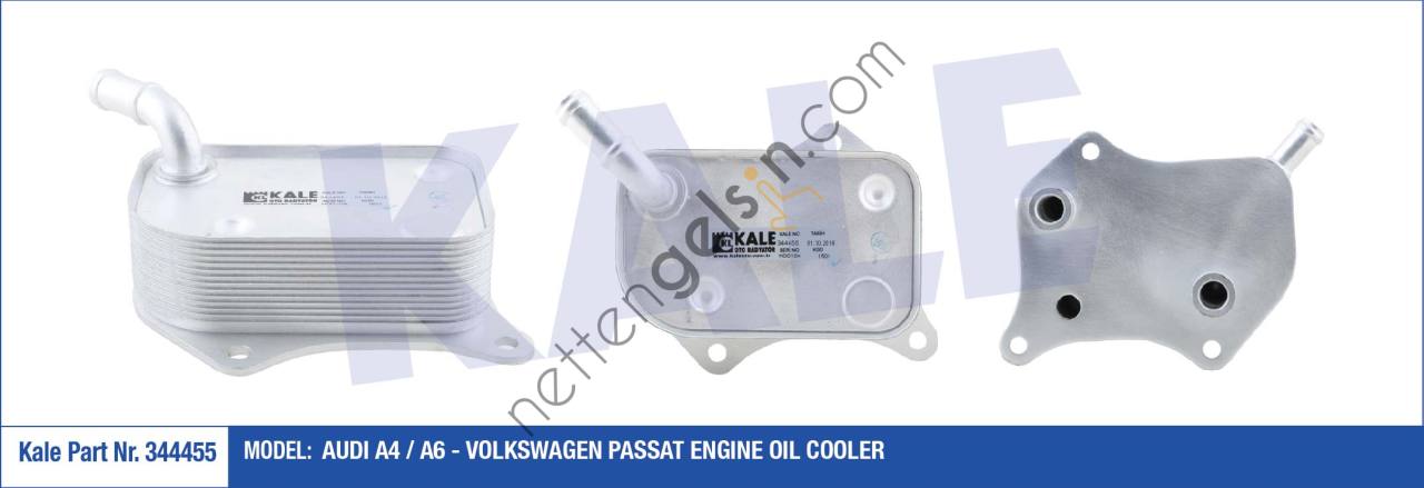 KALE 344455 YAG SOGUTUCU 2,0 01>05 A4 A6 2,0FSI 00>08  VW-AUDI-SEAT-SKODA BİNEK MOTOR YAĞ SOĞUTUCU
