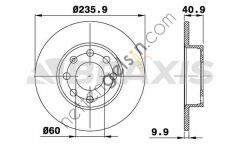 BRAXIS AE0384 ON FREN DISK AYNASI CORSA A 1.2 / 1.3 / 1.4 83 89 KADETT D / E 1.2 / 1.3 / 1.4 84 90  OPEL BİNEK FREN DİSKİ
