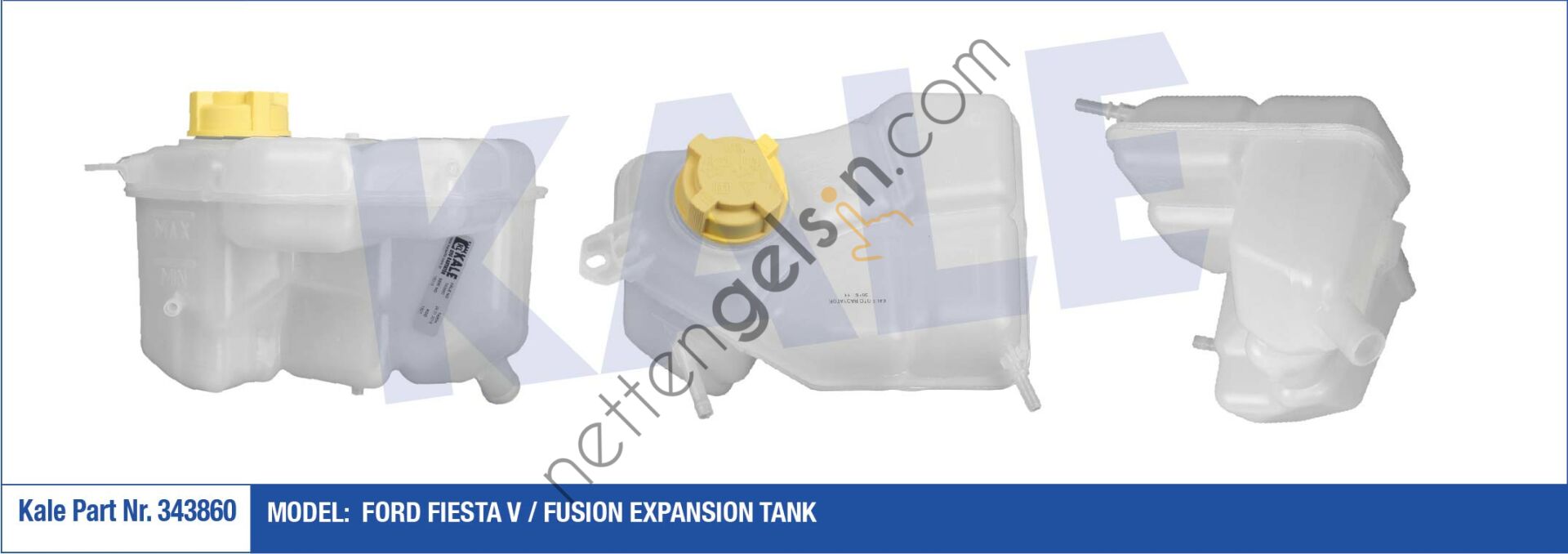 KALE 343860 RADYATOR YEDEK SU DEPOSU FIESTA V FUSION 1,4TDCI / 1,6TDCI 02>08 KAPAKLI  FORD BİNEK YEDEK SU DEPOSU