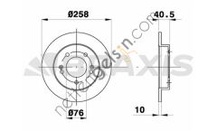 BRAXIS AE0386 ARKA FREN DISK AYNASI IX20 JC 1,4/1,6/1,4 CRDI/1,6 CRDI 11/10-  HYUNDAI BİNEK FREN DİSKİ