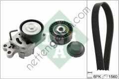 INA 529010910 ALTERNATOR V KAYISI KITI 206 + T3E PLUS 1.4 8V 1.6 16V KLIMALI  PEUGEOT-CITROEN BİNEK V KAYIS GERGI SETI
