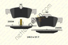 KALE B 23334 165 05 KD11 FREN BALATASI ARKA W203 04>07 S203 04>07 C209 06>09 A209 04>05 C219 04>10 C218 11>17 W211 03>08  MERCEDES BİNEK FREN BALATASI