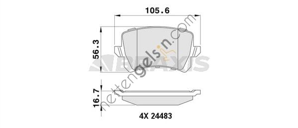 BRAXIS AA0050 FREN BALATASI ARKA PASSAT B7 10> SHARAN 10> TIGUAN 07> &sol; A6 01> Q3 11> &sol; ALHAMBRA 10>  VW-AUDI-SEAT-SKODA BİNEK FREN DISK BALATA