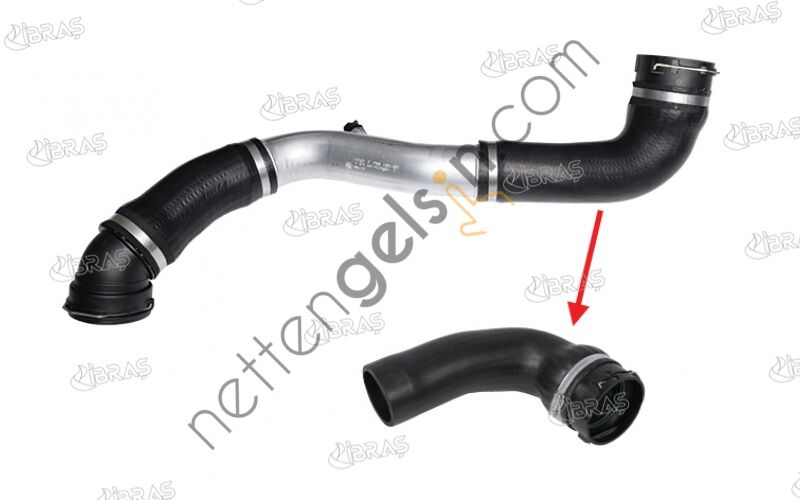 IBRAS 35222 TURBO HORTUMU METAL BORU HARIC (KONNEKTORLU) BMW 5,20 E60 E61  BMW BİNEK TURBO HORTUMU