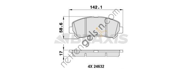 BRAXIS AA0051 ON FREN BALATASI NISSAN QASHQAI 2007 2012 X TRAIL 2008 2011 RENAULT KALEOS 2.0 DCI  NISSAN BİNEK FREN BALATASI